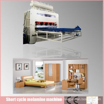 Short cycle laminating hot press production line/laminate press line